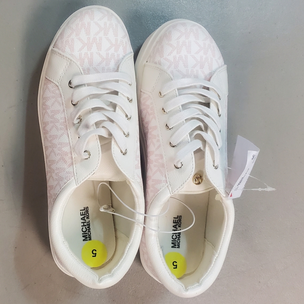 Pink and white MK Michael Kors sneaker